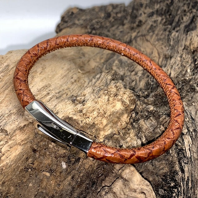 Men's Leather Cord Bracelet - Brown